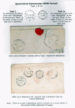 POSTAL HISTORY OF THE BRISBANE GPO 1840`s-1913 – sheet 13
