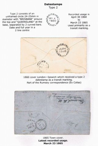 POSTAL HISTORY OF THE BRISBANE GPO 1840`s-1913 – sheet 15