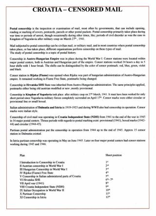 CROATIA - CENSORED MAIL – sheet 1