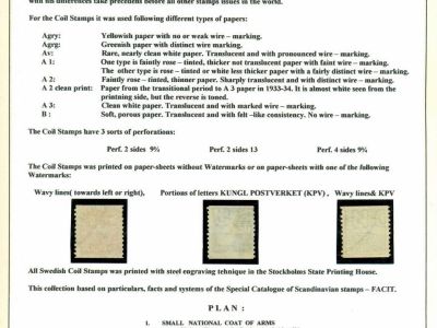 THE SWEDISH COIL DEFINITIVE STAMPS 1920-1936