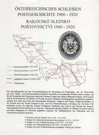 AUSTRIAN SILESIA – POSTAL HISTORY 1900-1920 – sheet 1