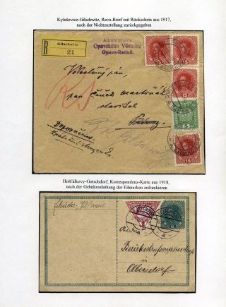 ÖSTERREICHISCHES SCHLESIEN - POSTGESCHICHTE 1900-1920 – Blatt 29