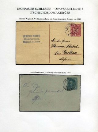 RAKOUSKÉ SLEZSKO - POŠTOVNICTVÍ 1900-1920 – list 52