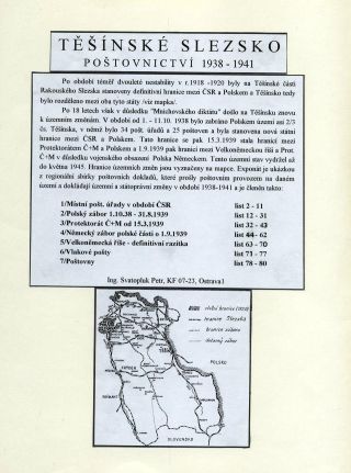 TESCHENER SCHLESIEN - POSTGESCHICHTE 1938-1941 – Blatt 1