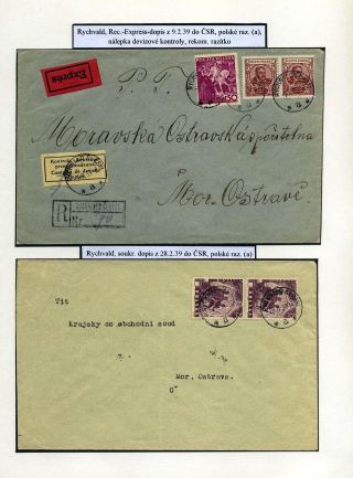 TESCHENER SCHLESIEN - POSTGESCHICHTE 1938-1941 – Blatt 24