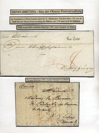 POSTAL ROUTES IN MORAVIA 1785-1850 – sheet 3
