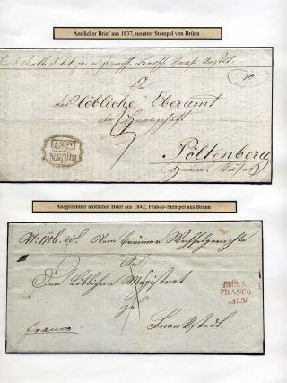 POSTAL ROUTES IN MORAVIA 1785-1850 – sheet 5