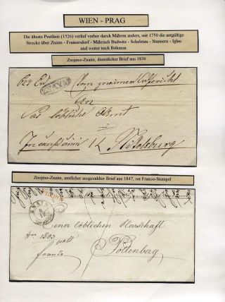 POSTAL ROUTES IN MORAVIA 1785-1850 – sheet 9
