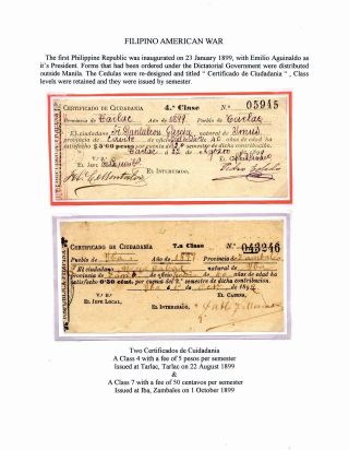 PHILIPPINISCHE BÜRGER ZERTIFIKATE – Blatt 37