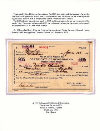 PHILIPPINISCHE BÜRGER ZERTIFIKATE – Blatt 48