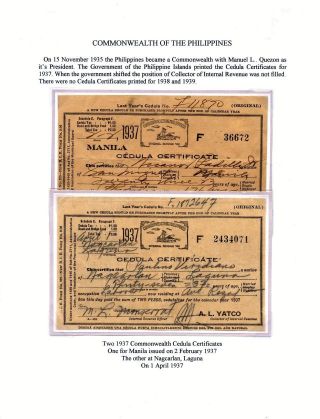 PHILIPPINISCHE BÜRGER ZERTIFIKATE – Blatt 68