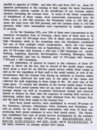 THE LOCAL POST OF UKRAINIAN DISPLACED PERSONS CAMPS IN POST-WORLD WAR II GERMANY – sheet 2