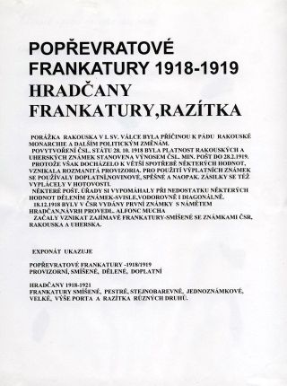 POST-WAR POSTAL FRANKING 1918-1919 - STAMPS AND CANCELLATION – sheet 1