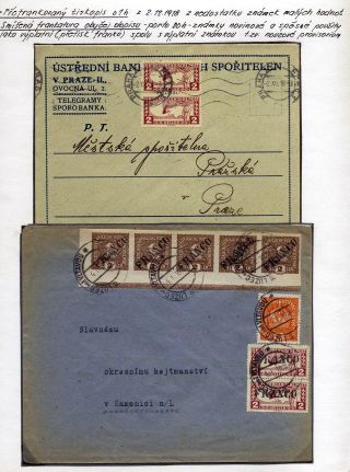 POST-WAR POSTAL FRANKING 1918-1919 - STAMPS AND CANCELLATION – sheet 5