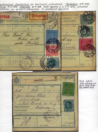 POST-WAR POSTAL FRANKING 1918-1919 - STAMPS AND CANCELLATION – sheet 7