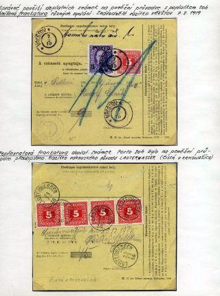 POST-WAR POSTAL FRANKING 1918-1919 - STAMPS AND CANCELLATION – sheet 8