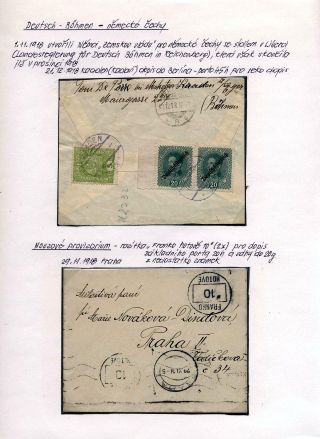 POST-WAR POSTAL FRANKING 1918-1919 - STAMPS AND CANCELLATION – sheet 15