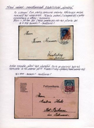 POST-WAR POSTAL FRANKING 1918-1919 - STAMPS AND CANCELLATION – sheet 16