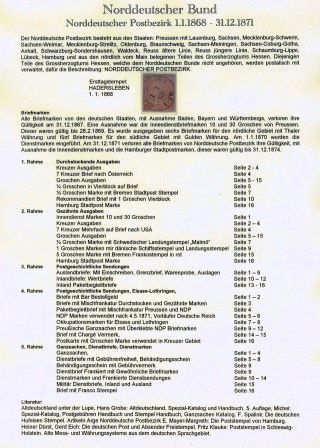 NORTH GERMAN POSTAL DISTRICT 1868-1871 – sheet 1