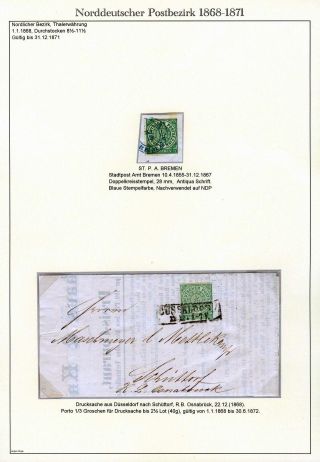 NORTH GERMAN POSTAL DISTRICT 1868-1871 – sheet 7