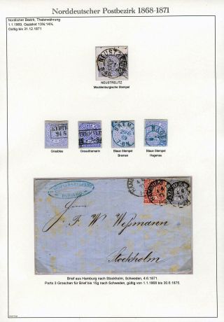 NORTH GERMAN POSTAL DISTRICT 1868-1871 – sheet 28