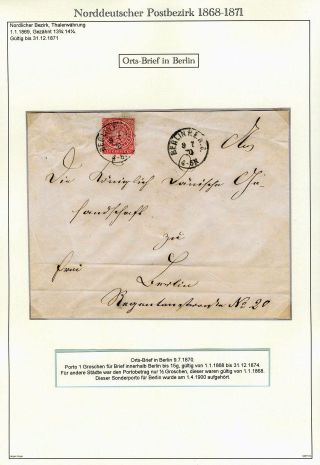NORTH GERMAN POSTAL DISTRICT 1868-1871 – sheet 61