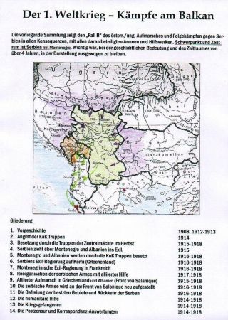 DER 1. WELTKRIEG - KÄMPFE AM BALKAN – Blatt 1