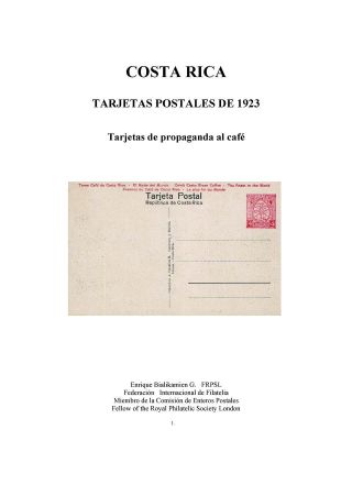 COSTA RICA: STATIONERY POSTCARDS FROM 1923 – sheet 3