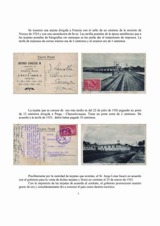 COSTA RICA: STATIONERY POSTCARDS FROM 1923 – sheet 7