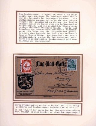 FIRST AIRMAIL ON RHINE AND ON MAIN – sheet 3