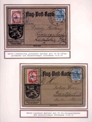 FIRST AIRMAIL ON RHINE AND ON MAIN – sheet 7