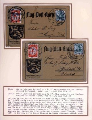FIRST AIRMAIL ON RHINE AND ON MAIN – sheet 10