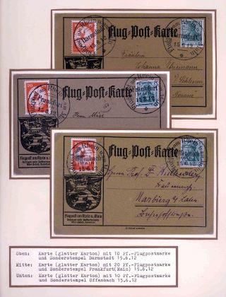 FIRST AIRMAIL ON RHINE AND ON MAIN – sheet 11