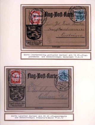 FIRST AIRMAIL ON RHINE AND ON MAIN – sheet 14