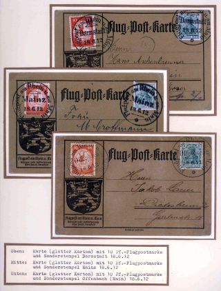 FIRST AIRMAIL ON RHINE AND ON MAIN – sheet 15