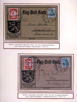FIRST AIRMAIL ON RHINE AND ON MAIN – sheet 17