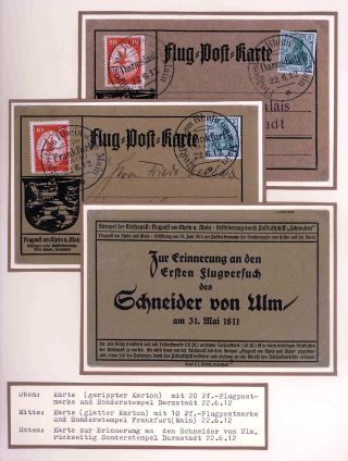 FIRST AIRMAIL ON RHINE AND ON MAIN – sheet 20