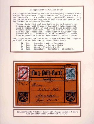 FIRST AIRMAIL ON RHINE AND ON MAIN – sheet 24