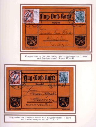 FIRST AIRMAIL ON RHINE AND ON MAIN – sheet 25
