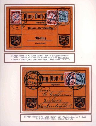 FIRST AIRMAIL ON RHINE AND ON MAIN – sheet 27