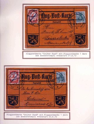 FIRST AIRMAIL ON RHINE AND ON MAIN – sheet 28