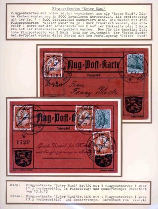 FIRST AIRMAIL ON RHINE AND ON MAIN – sheet 29