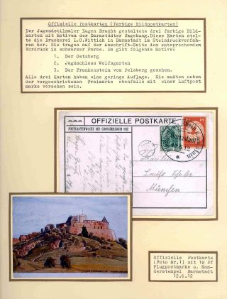 FIRST AIRMAIL ON RHINE AND ON MAIN – sheet 33