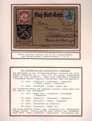 FIRST AIRMAIL ON RHINE AND ON MAIN – sheet 39