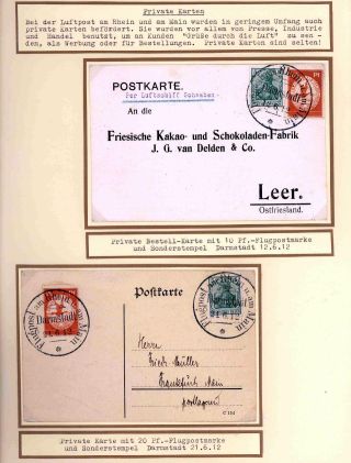 FIRST AIRMAIL ON RHINE AND ON MAIN – sheet 44