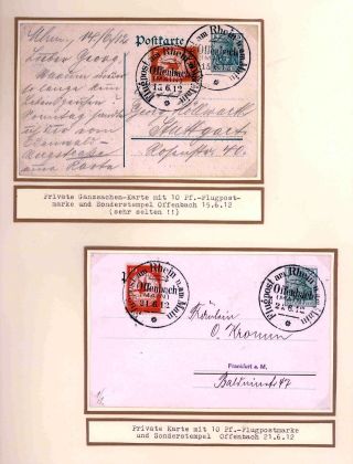 FIRST AIRMAIL ON RHINE AND ON MAIN – sheet 45