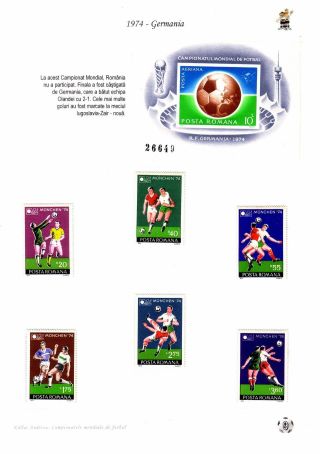 FUSSBALLWELTMEISTERSCHAFTEN - RUMÄNIEN AUSGABE 1966-2006 – Blatt 9