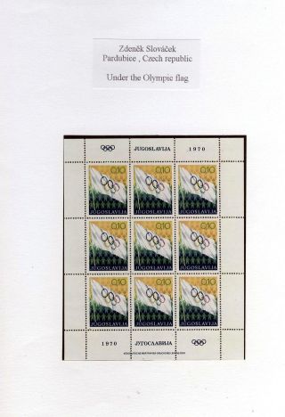 UNDER THE OLYMPIC FLAG – sheet 1