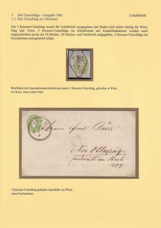 THE FIRST POSTAL STATIONERY ENVELOPES OF AUSTRIA (ISSUES OF 1861, 1863, 1867) – sheet 2
