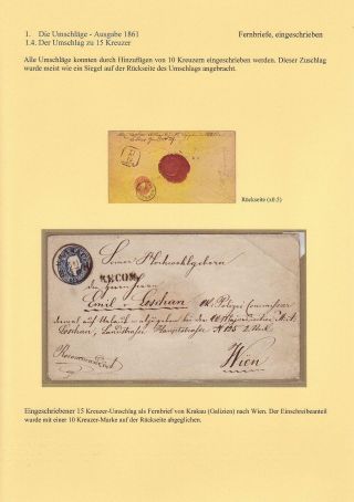 THE FIRST POSTAL STATIONERY ENVELOPES OF AUSTRIA (ISSUES OF 1861, 1863, 1867) – sheet 9